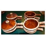 Earthenware set of bowls & plates.