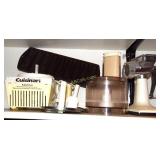 Cuisinart food processer, meat grinder, corn cast