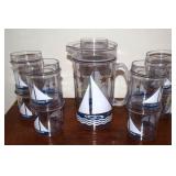 Nautical insulated juice set, two ice buckets,