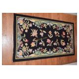 2 floral area rugs - 30" x 53" & 41" x 65".