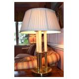 Brass 3 light table lamp, floor lamp & candy