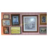 Assortment of framed prints & pictures.