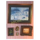 Assortment of framed prints & pictures.