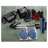 Sony FD Mavica camera, binoculars, portable