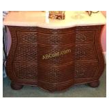 Bombay style 3 drawer chest 30"t x 41"w x 15"1/2d