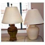 2 table lamps.