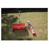 Rolling seeder & Troy-Bilt trimmer attachment for