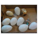 Glass & wood eggs