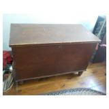 Primitive dovetailed blanket chest on legs