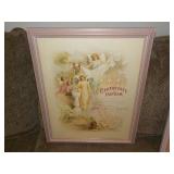 Antique Baptism Cert. 17 x 20