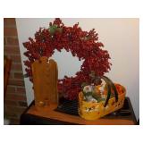 Berry wreath, etc.
