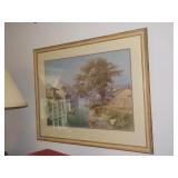 Signed watercolor 34 x 27