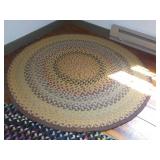 51" dia. Braided rug