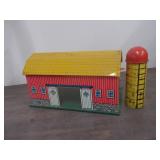 5" high tin barn and silo