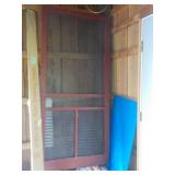 Antique wooden screen door GAR2