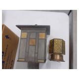 Leaded pole light shade & other