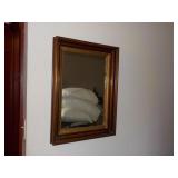 Walnut framed mirror 18x24