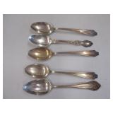 5 Sterling silver spoons 3.13 ozt.