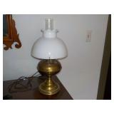 Brass 23" oil lamp converted UP