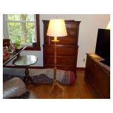 Wood floor lamp