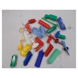 Vintage mini plastic train, etc.