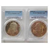 2 Ike Dollars 1977S, 78S PCGS PR69 D-cam Ea Each