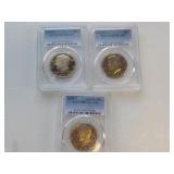 3 Half dollars 1974S PCGS PR69-Dcam Ea Each x 3
