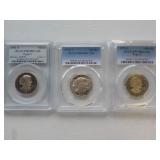 3 Susan B Dollars 1979S Type II,1980S,81S Type 1