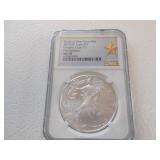 2021W Silver Eagle 1st Release MS70 NGC
