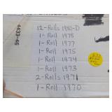 20 Rolls UNC Pennies 1970 to 1980P All