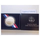 1991 USO Silver Dollar 50th Anniv. UNC