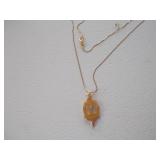 10k gold pendant & 14k chain