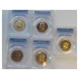 5 1974S Half dollars PCGS PR69 DCAM Ea Each x 5