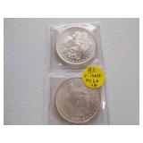 2 1881 S Silver sollars MS63 EA Each x 2
