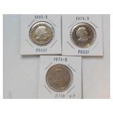 3 Susan B 1979D,79S Proof, 80S Proof Ea Each x 3