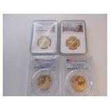 4 Native Amer. Dollars 2-1st strike 69 & 70, 2