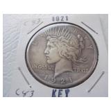 1921 Peace Silver Dollar KEY COIN