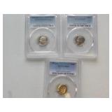3 Dimes 1970S, 72S, 76S PR69 & 70 Ea Each x 3