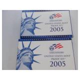 2 2005 US Mint Proof sets Ea Each x 2