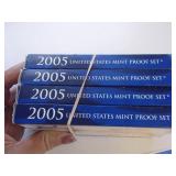 4 2005 S Proof sets w/ 5 quarters Ea Each x 4