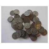 49 Steel pennies P,D & S  all