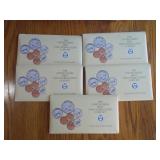5 1990 US UNC Mint Coin sets Ea Each x 5