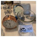 CLOCK AND MISC. ITEMS