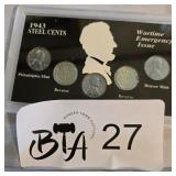 1943 STEEL CENT SET