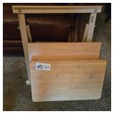 3 WOOD DESK TOP EASELS