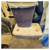 ICE CHEST AND TRASH CAN