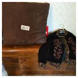 DECORATIVE PILLOW, CEDAR CHEST, CLOTHING