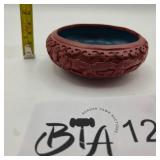 VINTAGE CHINESE CARVED CINNABAR LACQUER BOWL