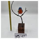 HAND CARVED MALE PAINTED BUNTING