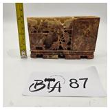 CHINESE HAND-CARVED SOAPSTONE DESK PIECE